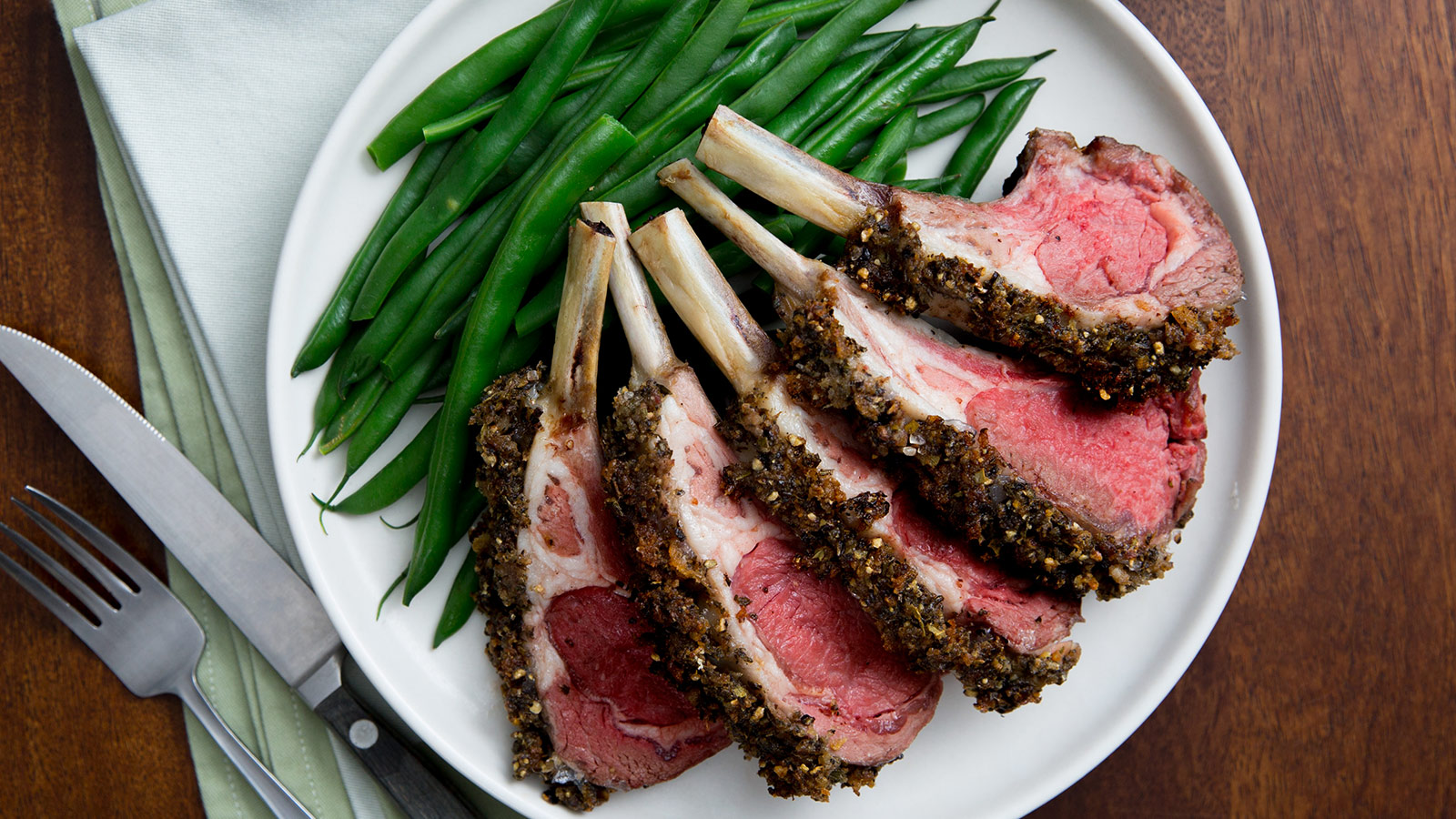 Prosciutto FatCrusted Rack of Lamb The Whole Leg